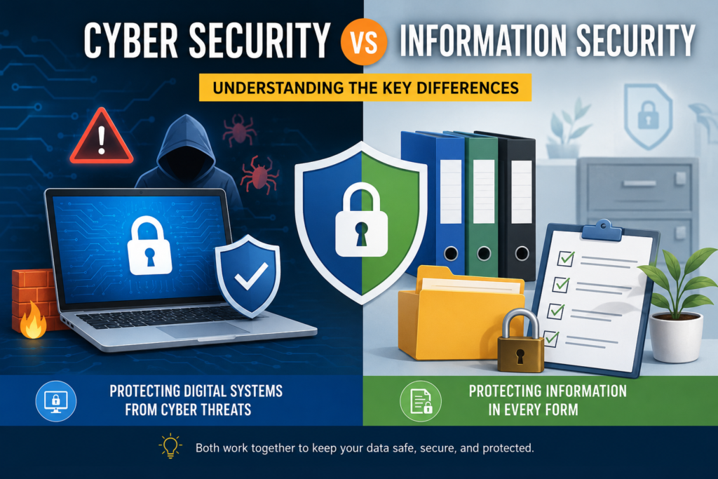 Difference Between Cyber Security and Information Security